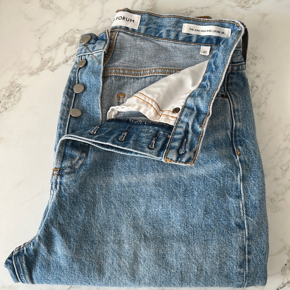 DENIM FORUM Joni High Rise Loose 27 29L